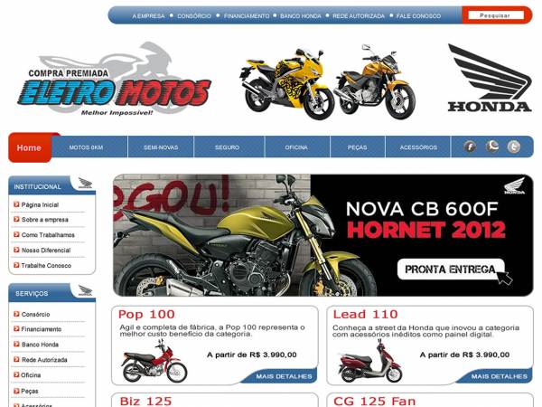 Representante oficial de venda de motos Honda no estado do Amapá